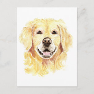 Jag älskar min Golden Retriever, hund, husdjur Vykort
