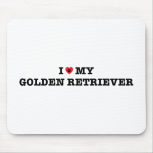 Jag älskar min Golden Retriever Mousepad Musmatta