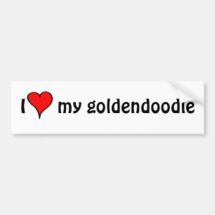 Jag älskar min Goldendoodle Bildekal