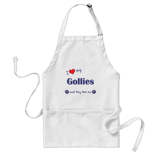 Jag älskar min Gollies (åtskilliga hundar) Förkläde (Framsidan)