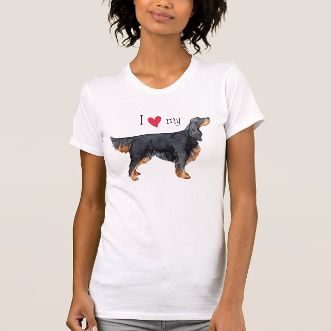 Jag älskar min Gordon Setter T Shirt (Framsida)
