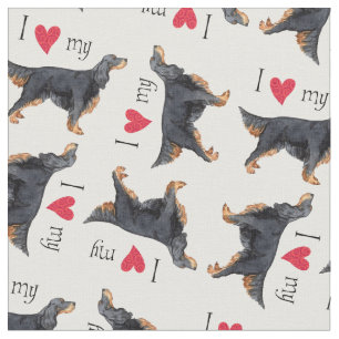 Jag älskar min Gordon Setter Tyg