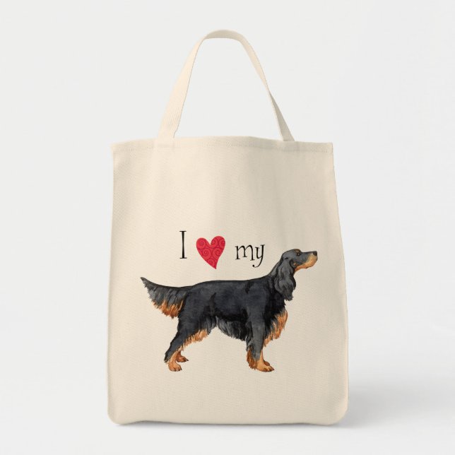 Jag älskar min Gordon Setter Tygkasse (Framsidan)
