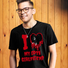 Jag älskar min goth-flickvän Droppande rött hjärta