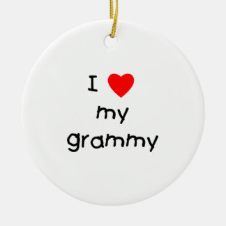 Jag älskar min Grammy Julgransprydnad Keramik