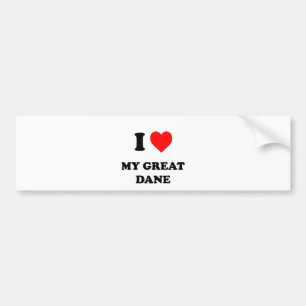 Jag älskar min Grand Danois Bildekal