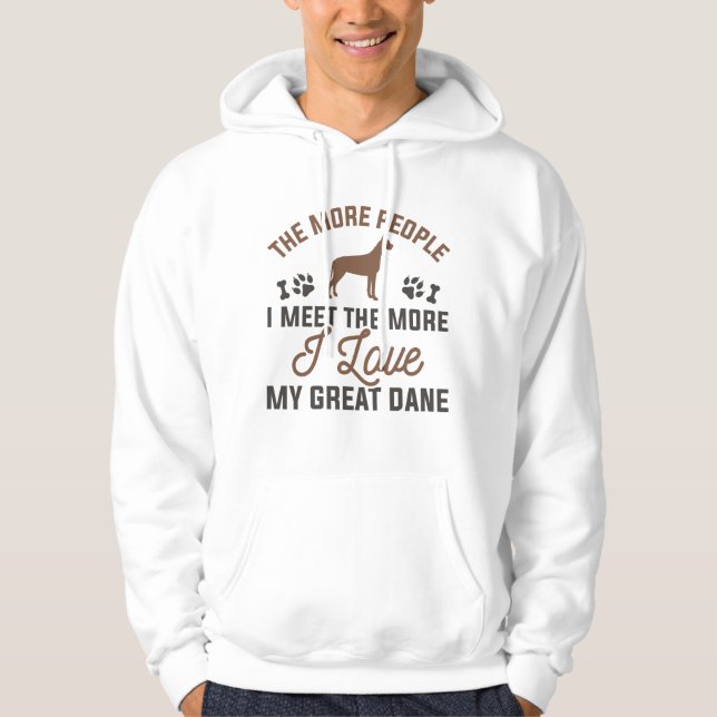 Jag älskar min Grand Danois Hoodie (Framsida)
