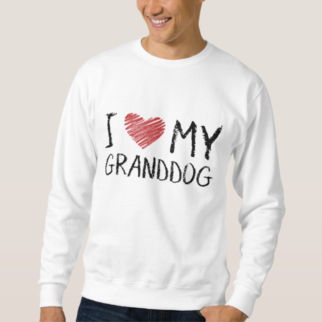 Jag älskar min Granddog Långärmad Tröja (Framsida)