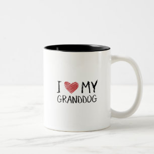 Jag älskar min Granddog Två-Tonad Mugg
