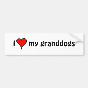 Jag älskar min Granddogs Bildekal
