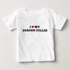 Jag älskar min Gräns Collie Baby Bodykostym T-shirt