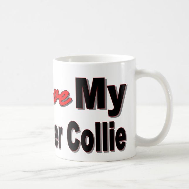 Jag älskar min gränsCollie Kaffemugg (Höger)