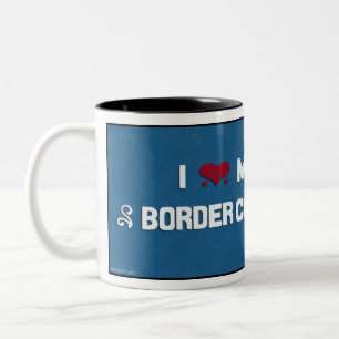 Jag älskar min gränsCollie Två-Tonad Mugg