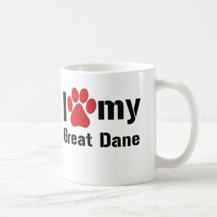 Jag älskar min great dane kaffemugg