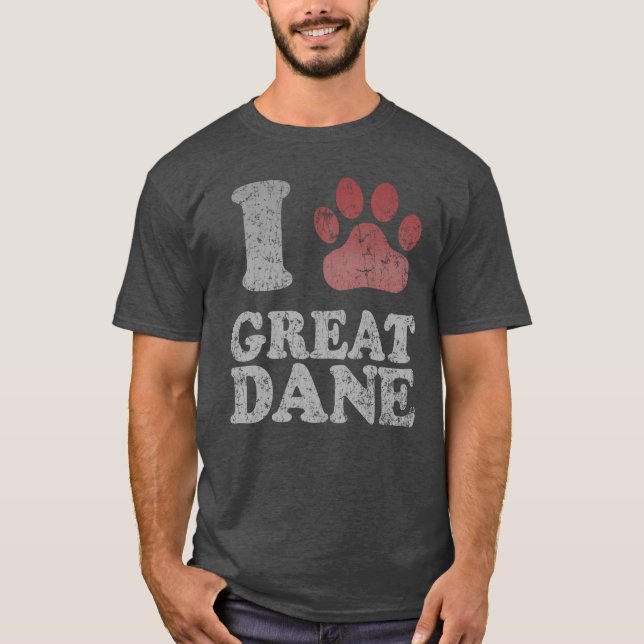 Jag älskar min great dane tee (Framsida)