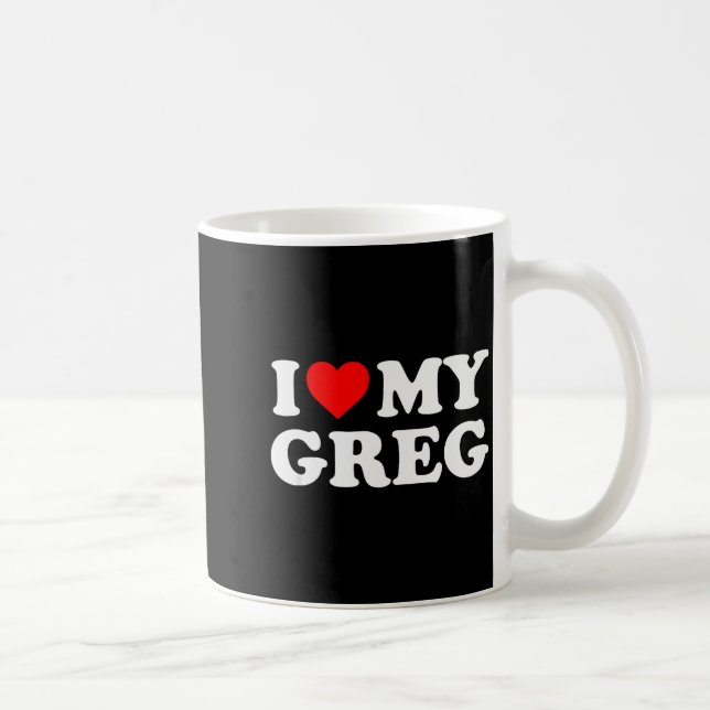 Jag älskar min Greg  Kaffemugg (Höger)