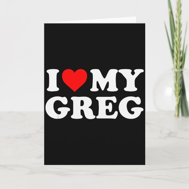 Jag älskar min Greg  Kort (Framsida)