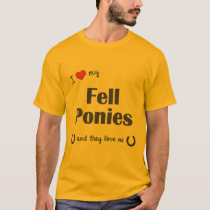 Jag älskar min grymma ponnyer (åtskilliga ponnye tee shirt
