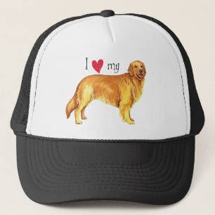 Jag älskar min guld- Retriever Keps
