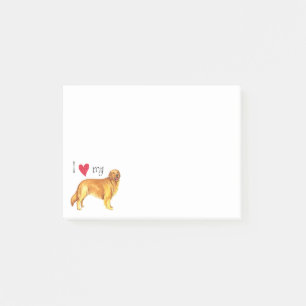 Jag älskar min guld- Retriever Post-it Block