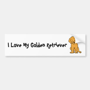Jag älskar min guld- Retrieverbildekal Bildekal