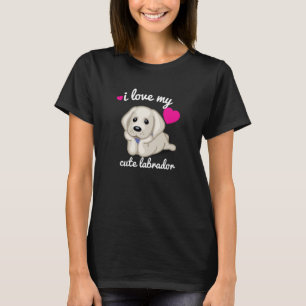 Jag älskar min gulliga skjorta för Labrador svar T-shirt