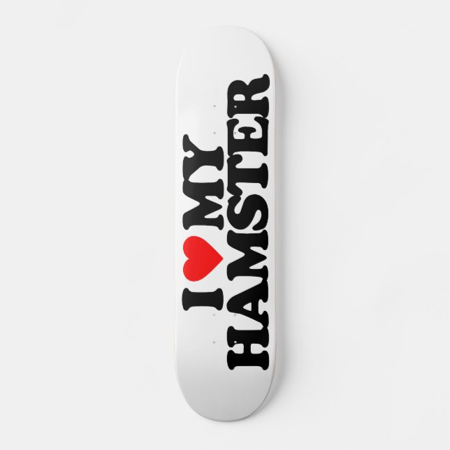 JAG ÄLSKAR MIN HAMSTER SKATEBOARD BRÄDA 21,5 CM (Framsida)