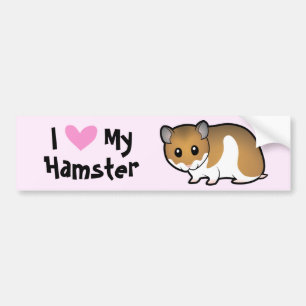 Jag älskar min Hamster (syrianen) Bildekal