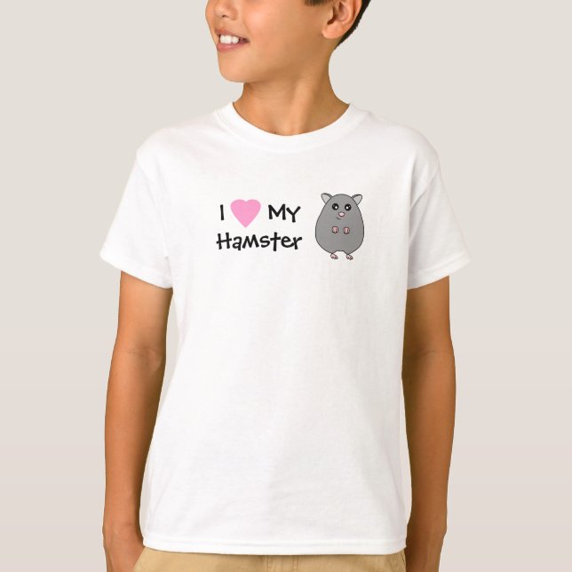 Jag älskar min HamsterflickaT-tröja T-shirt (Framsida)