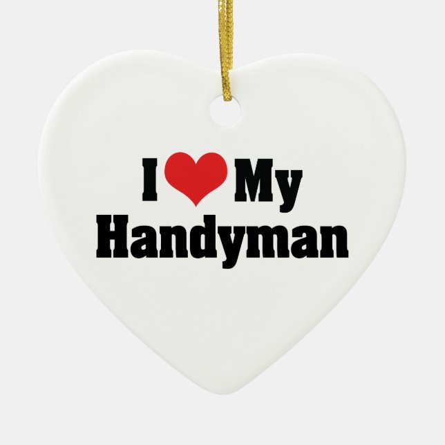 Jag älskar min hantverkare Ornament (Framsidan)