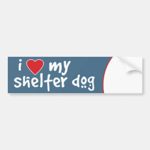 Jag älskar min härbärgehund bildekal