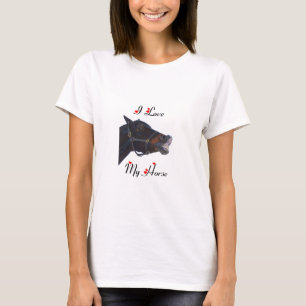 Jag älskar min häst! Roligt Tee Shirt
