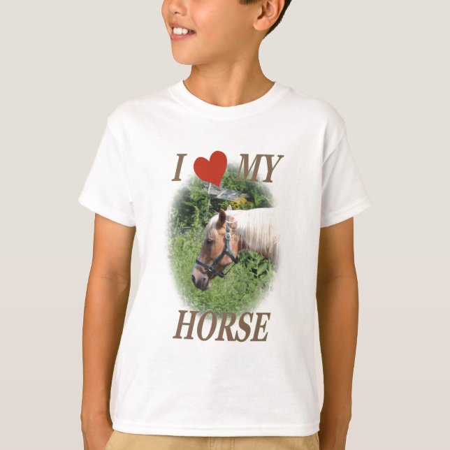 Jag älskar min häst t-shirt (Framsida)