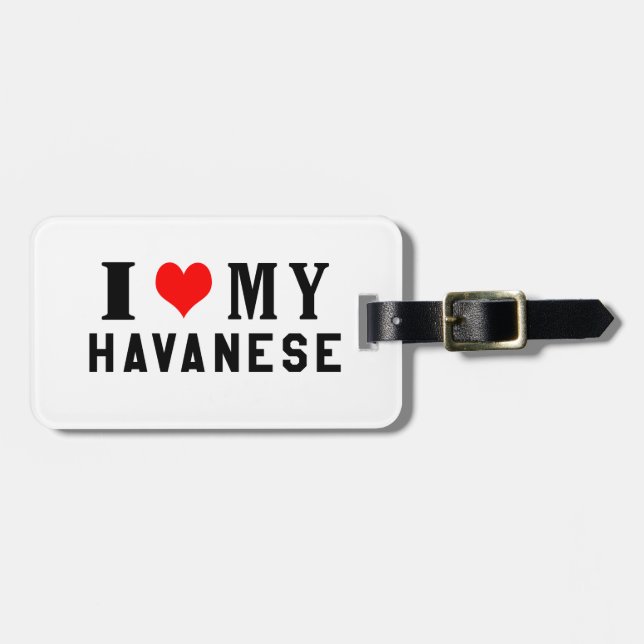 Jag älskar min Havanese Bagagebricka (Horisontell Framsida)