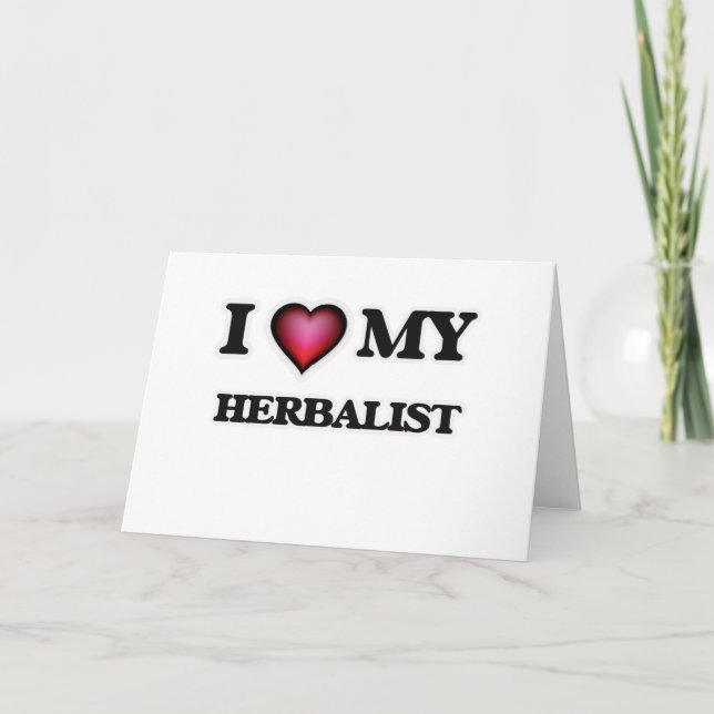 Jag älskar min Herbalist Kort (Framsida)
