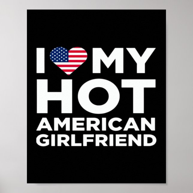 Jag älskar min heta amerikanska flickvän poster (Framsidan)