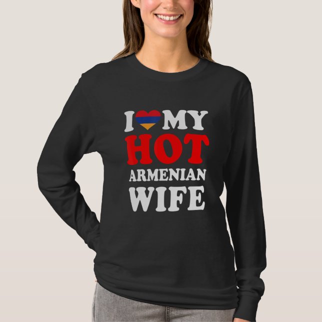 Jag älskar min heta armeniska fru rolig make prese t shirt (Framsida)