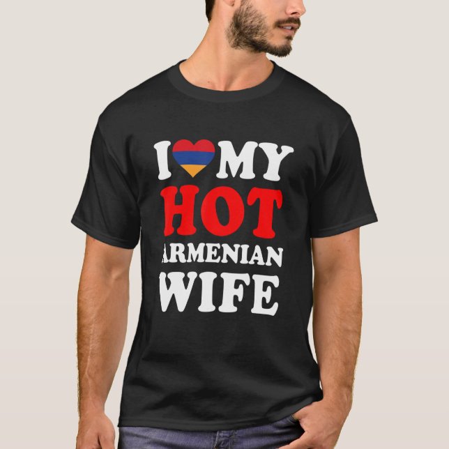 Jag älskar min heta armeniska fru rolig make prese t shirt (Framsida)