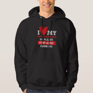 Jag älskar min heta flickvän Gf Jag älskar min he Hoodie