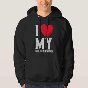 Jag älskar min heta flickvän Gf Jag älskar min he Hoodie