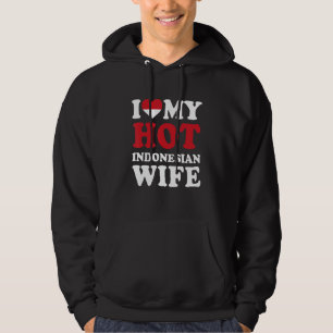 Jag älskar min heta indonesiska fru rolig make pre hoodie