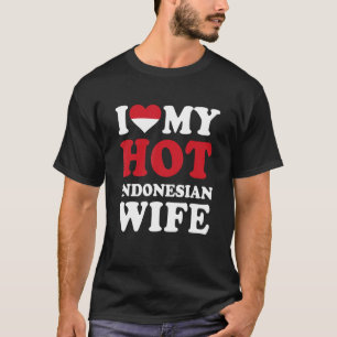 Jag älskar min heta indonesiska fru rolig make pre t shirt