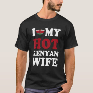 Jag älskar min heta kenyanska fru rolig make prese t shirt
