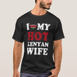 Jag älskar min heta kenyanska fru rolig make prese t shirt