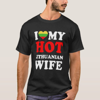 Jag älskar min heta litauiska fru rolig make prese t shirt