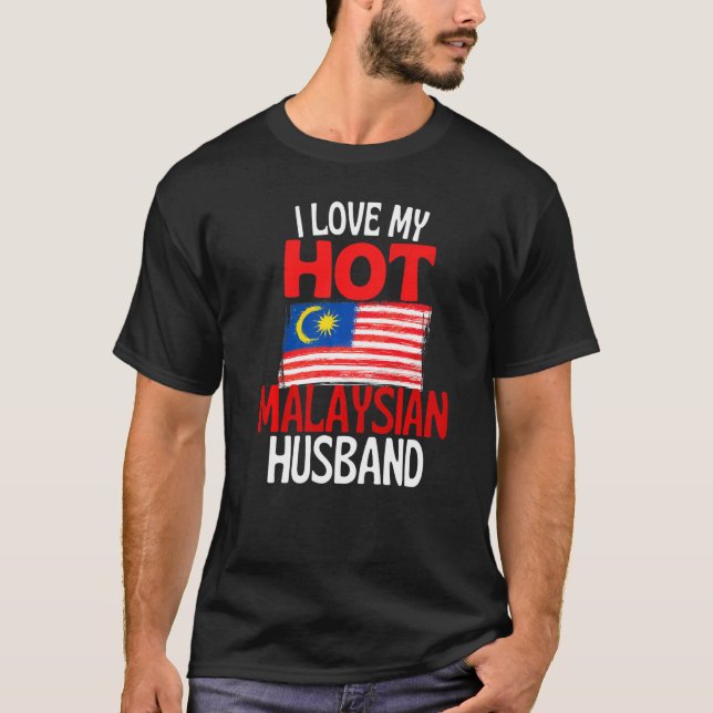 Jag älskar min heta malaysiska make  Malaysia Rela T Shirt (Framsida)