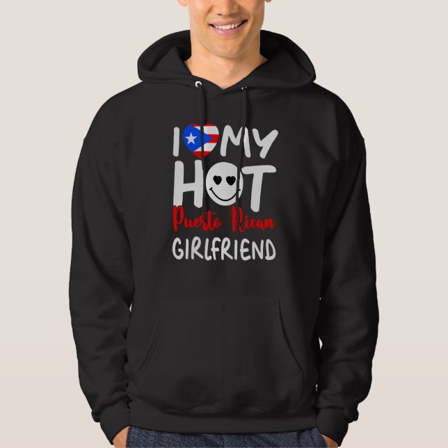 Jag älskar min heta puertoricanska flickvän Stolt  Hoodie (Framsida)