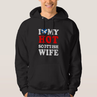 Jag älskar min heta skotska fru rolig make present hoodie