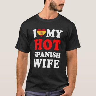 Jag älskar min heta spanska fru rolig make present t shirt