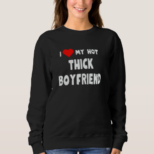 Jag älskar min heta tjocke pojkvän - rolig present t shirt